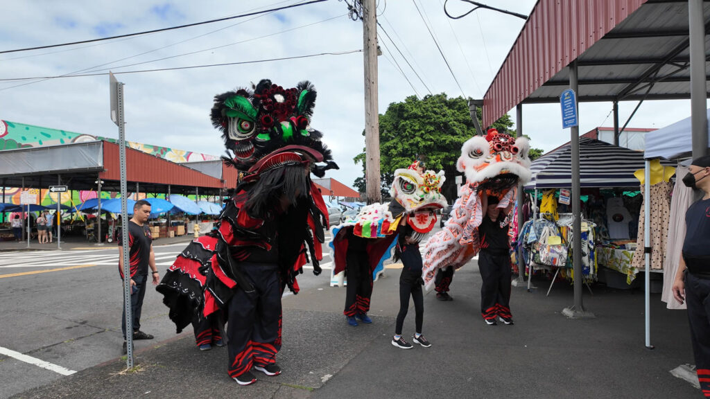 Lunar New Year Lion Dance Hilo Farmer's Market